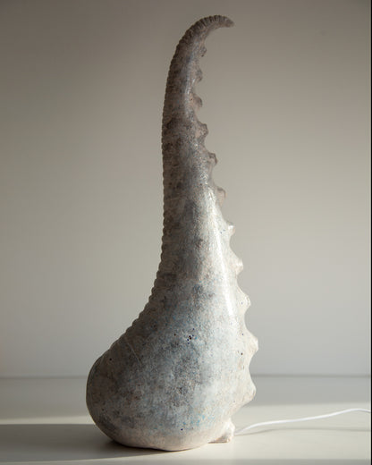 Organic Ceramic Floor Lamp – Handmade Sculptural LED Light for Wabi Sabi Interiors