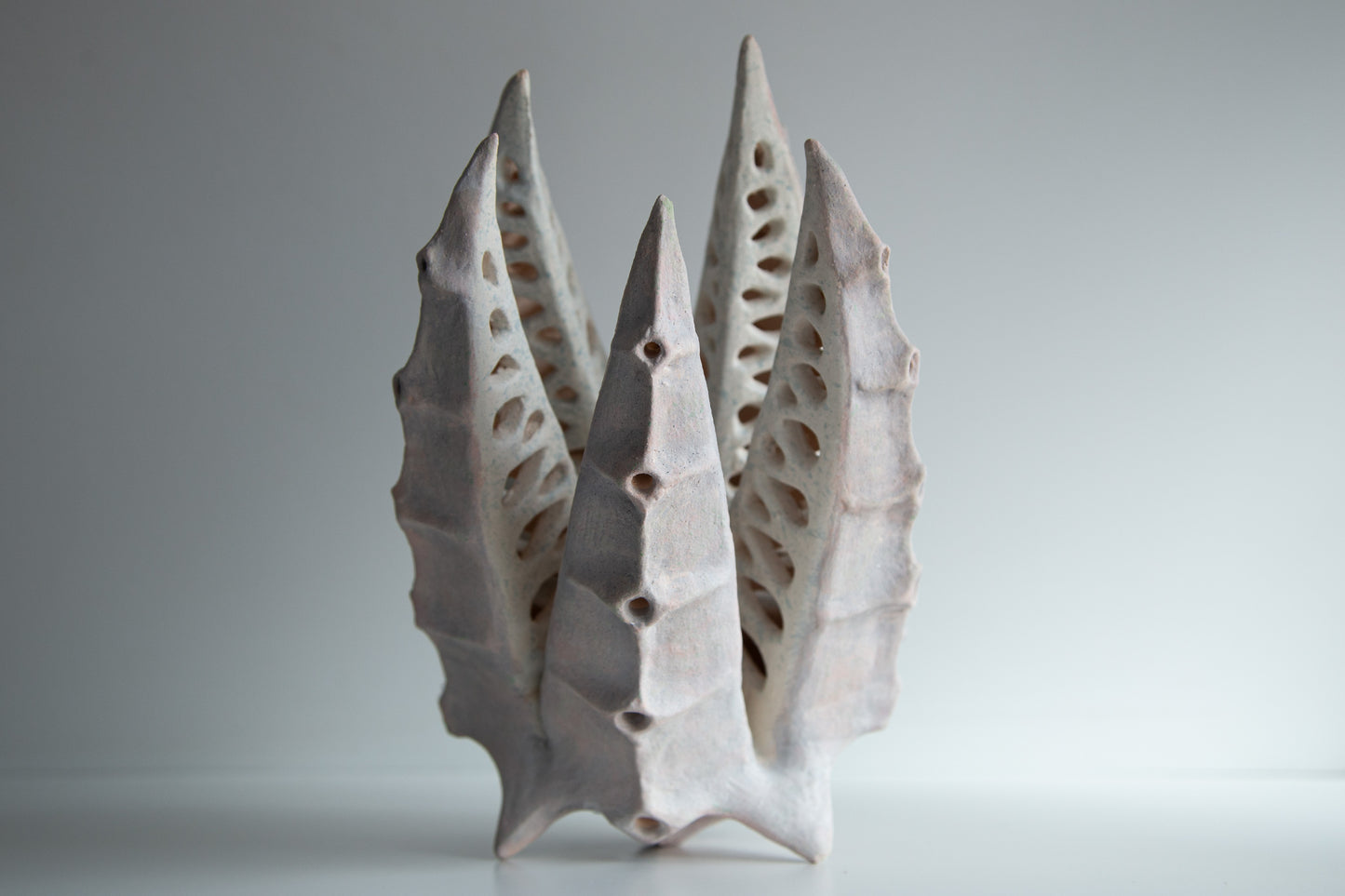 Alien Inspired Ceramic Lamp, Handmade Fantasy Decor, Stoneware Table Lamp