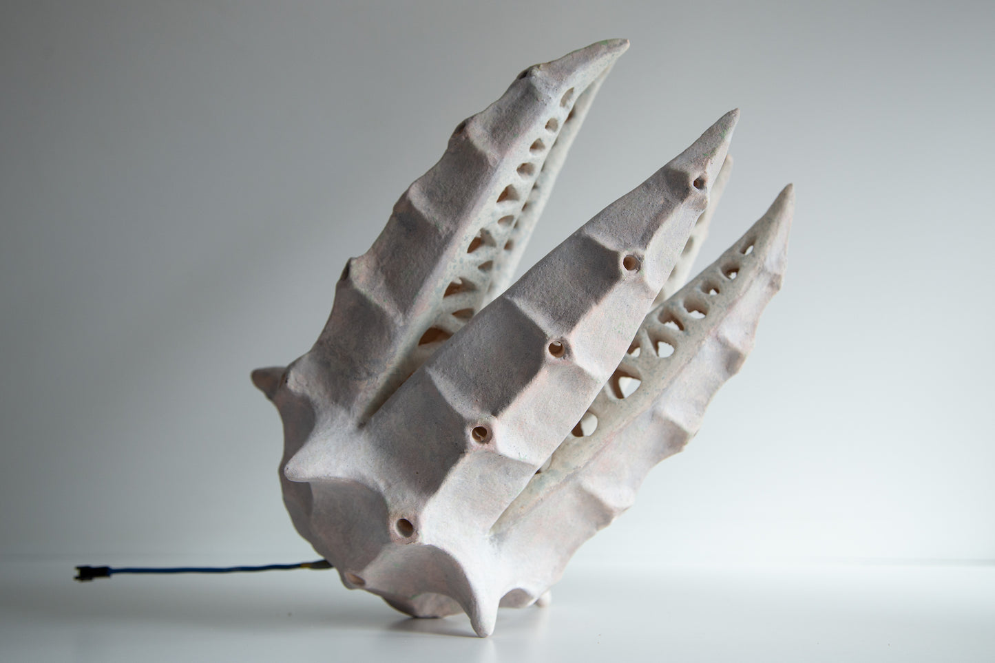 Alien Inspired Ceramic Lamp, Handmade Fantasy Decor, Stoneware Table Lamp