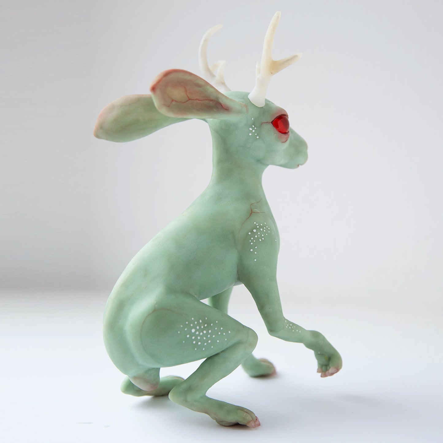 Jackalope - well known Wyoming cryptid creature, gift for jackalope rabbit lovers, handmade ooak weird doll