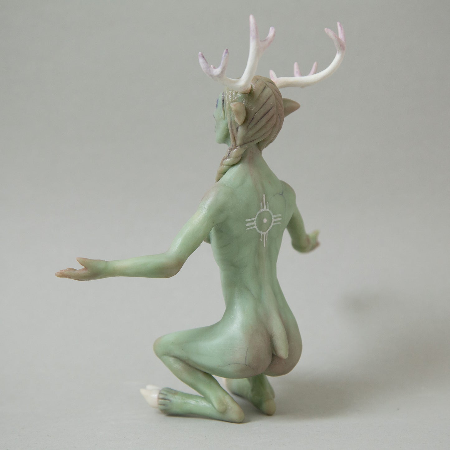 Deer Woman Art Doll – Mythical Handmade Forest Sculpture
