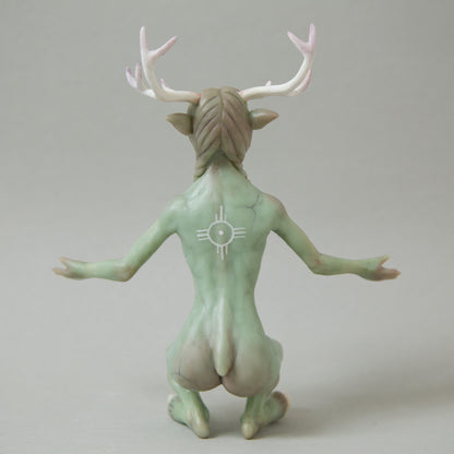 Deer Woman Art Doll – Mythical Handmade Forest Sculpture