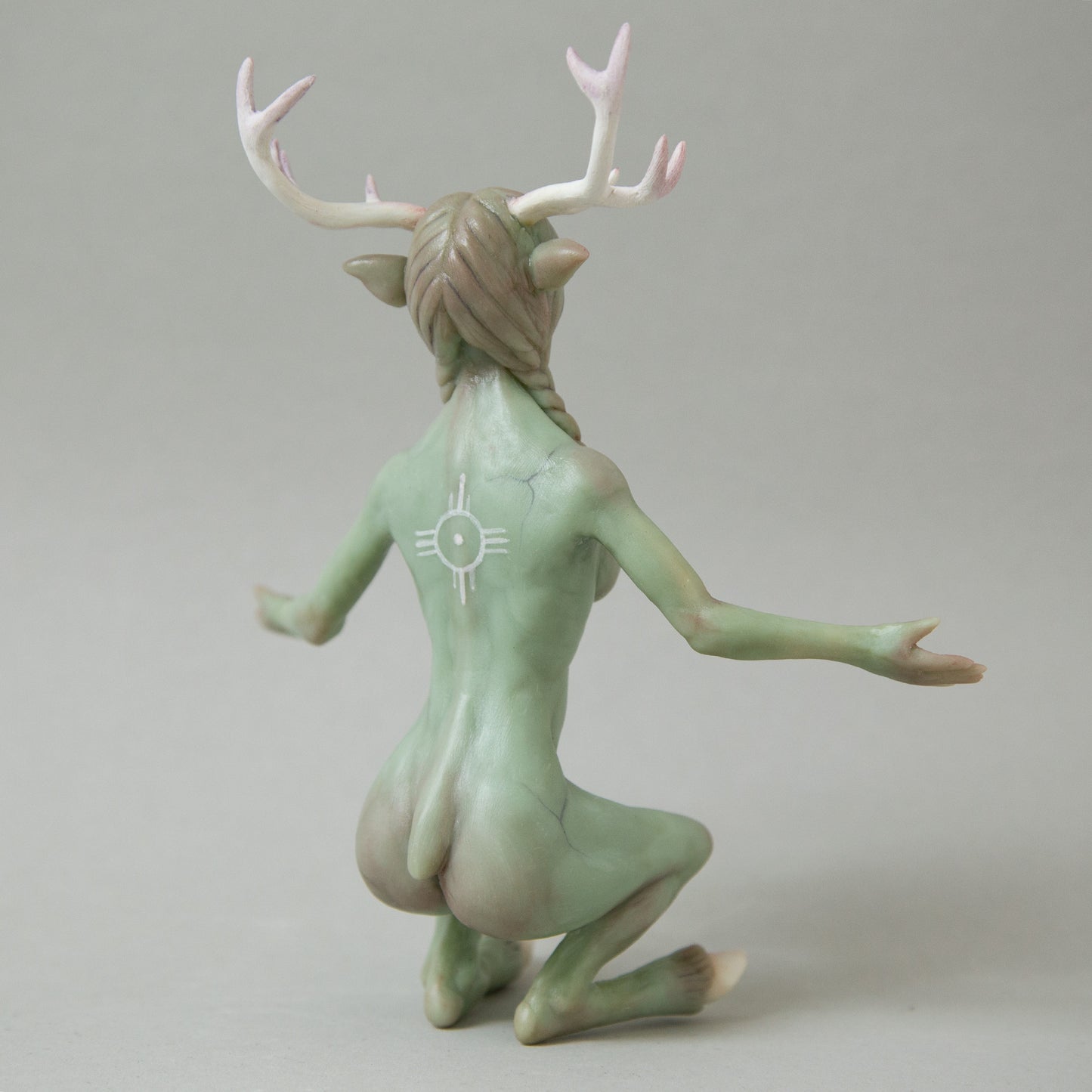 Deer Woman Art Doll – Mythical Handmade Forest Sculpture