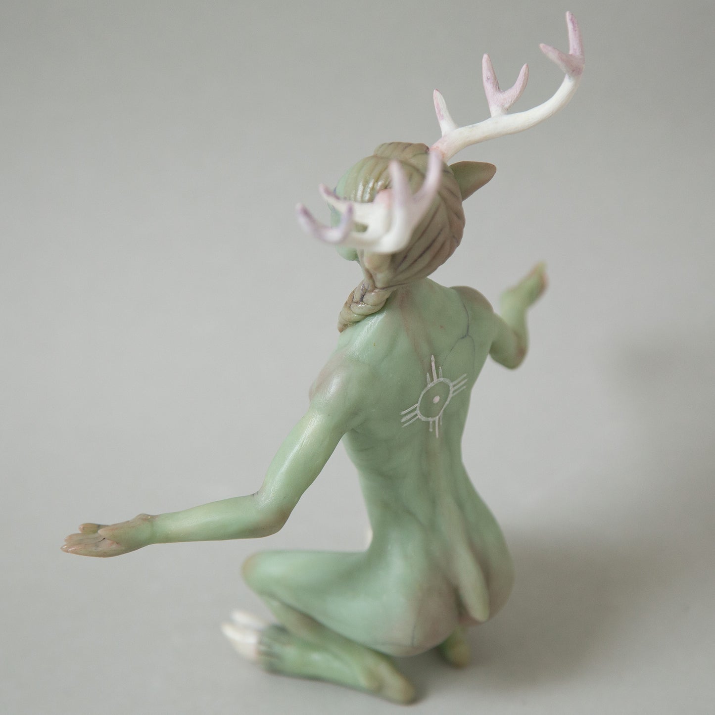 Deer Woman Art Doll – Mythical Handmade Forest Sculpture
