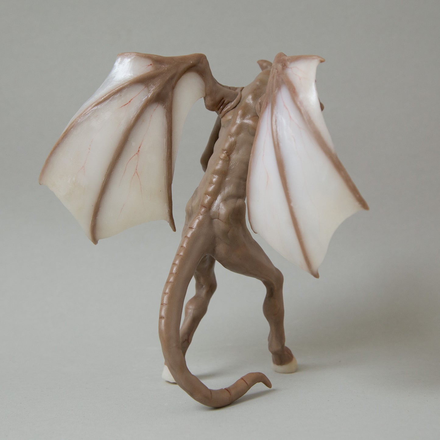 Sculpture of Jersey Devil, mythical cryptid creature from native folklore legends.