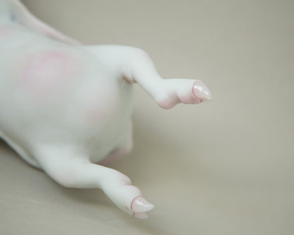 Fantasy and weird flying fox baby figurine, original art doll creature, awesome handmade product