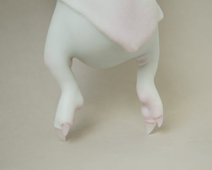 Fantasy and weird flying fox baby figurine, original art doll creature, awesome handmade product