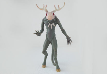 Wendigo cryptid monster from Minnesota! horror sculpture art doll of windigo cryptid creature