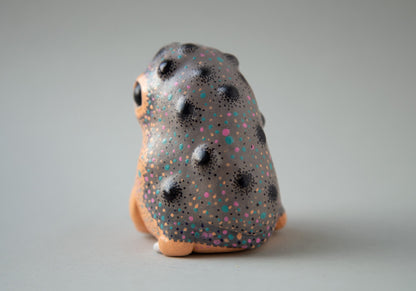 Baby alien warthog weird sculpture with handpainted abstract art ornament, ooak art baby doll fantasy creature anime miniature