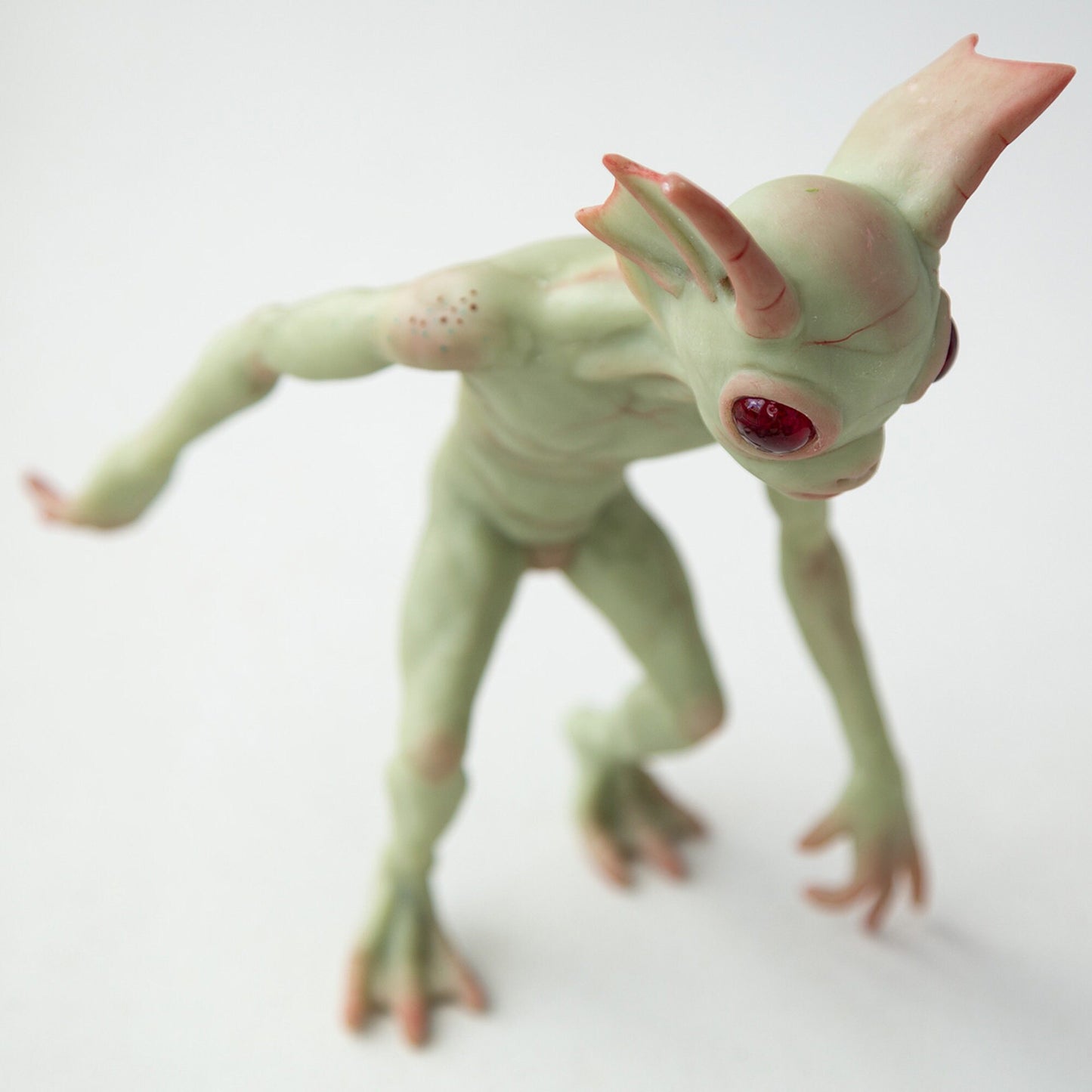 Hopkinsville Goblin of Kentucky, creepy cute weird green goblin doll, cryptid gift miniature