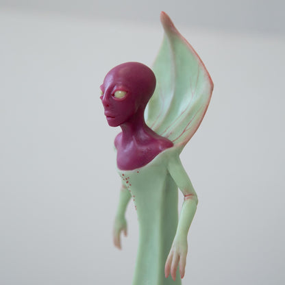 Flatwoods monster of West Virginia! Scary art doll cryptid creature with glow in the dark eyes, weird horror gift