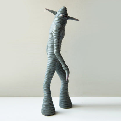 Pascagoula Alien of Mississippi. Weird alien sculpture statue, cryptid gift miniature art doll creature