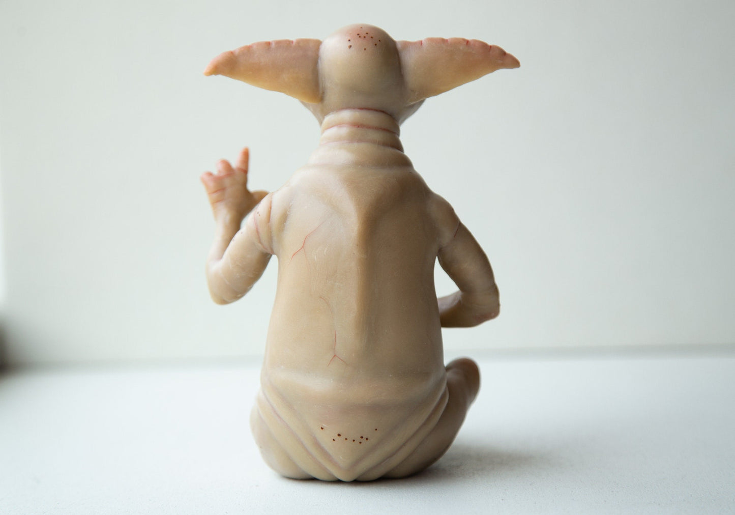 Statue of alien from yoda race, alien miniature, creature art yoda doll