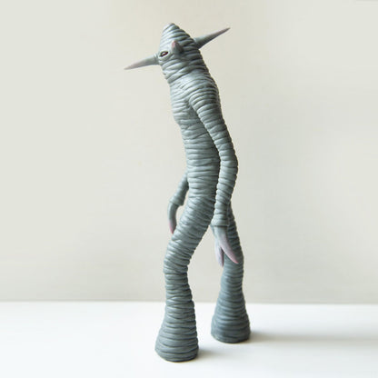 Pascagoula Alien of Mississippi. Weird alien sculpture statue, cryptid gift miniature art doll creature