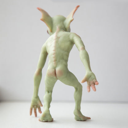 Hopkinsville Goblin of Kentucky, creepy cute weird green goblin doll, cryptid gift miniature
