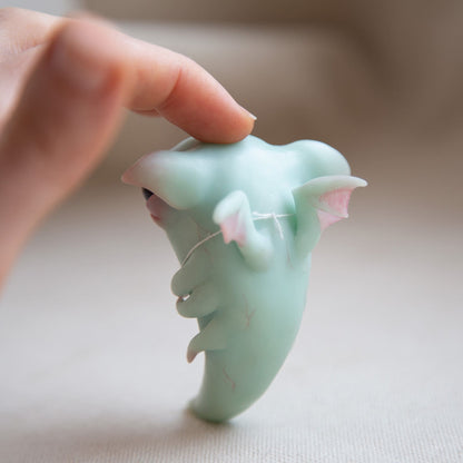 Baby Dragon art figurine, small and very cute ooak baby dragon fantasy alien creature