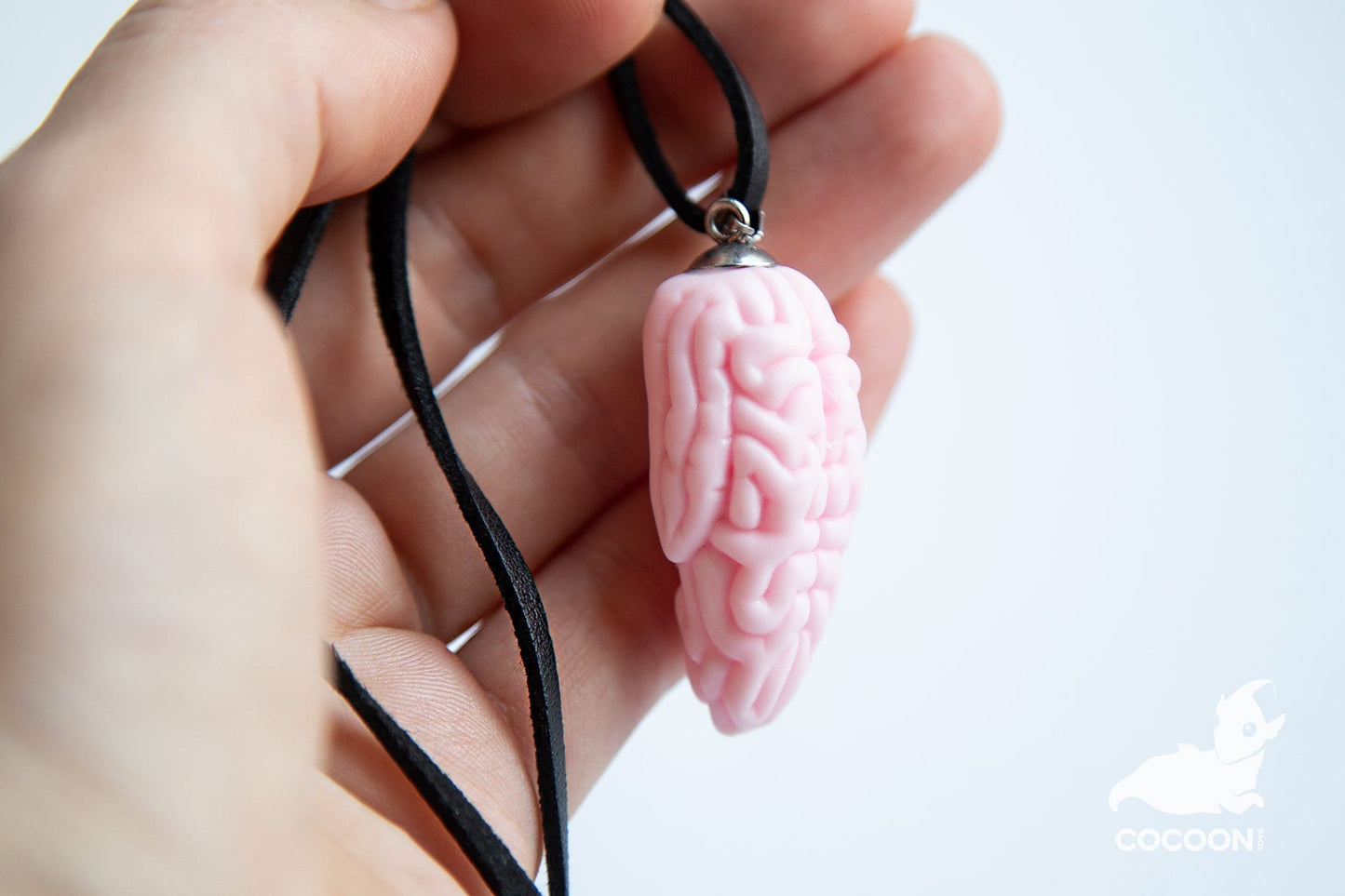 Weird alien brain pendant, mens alien jewelry necklace, brain gift