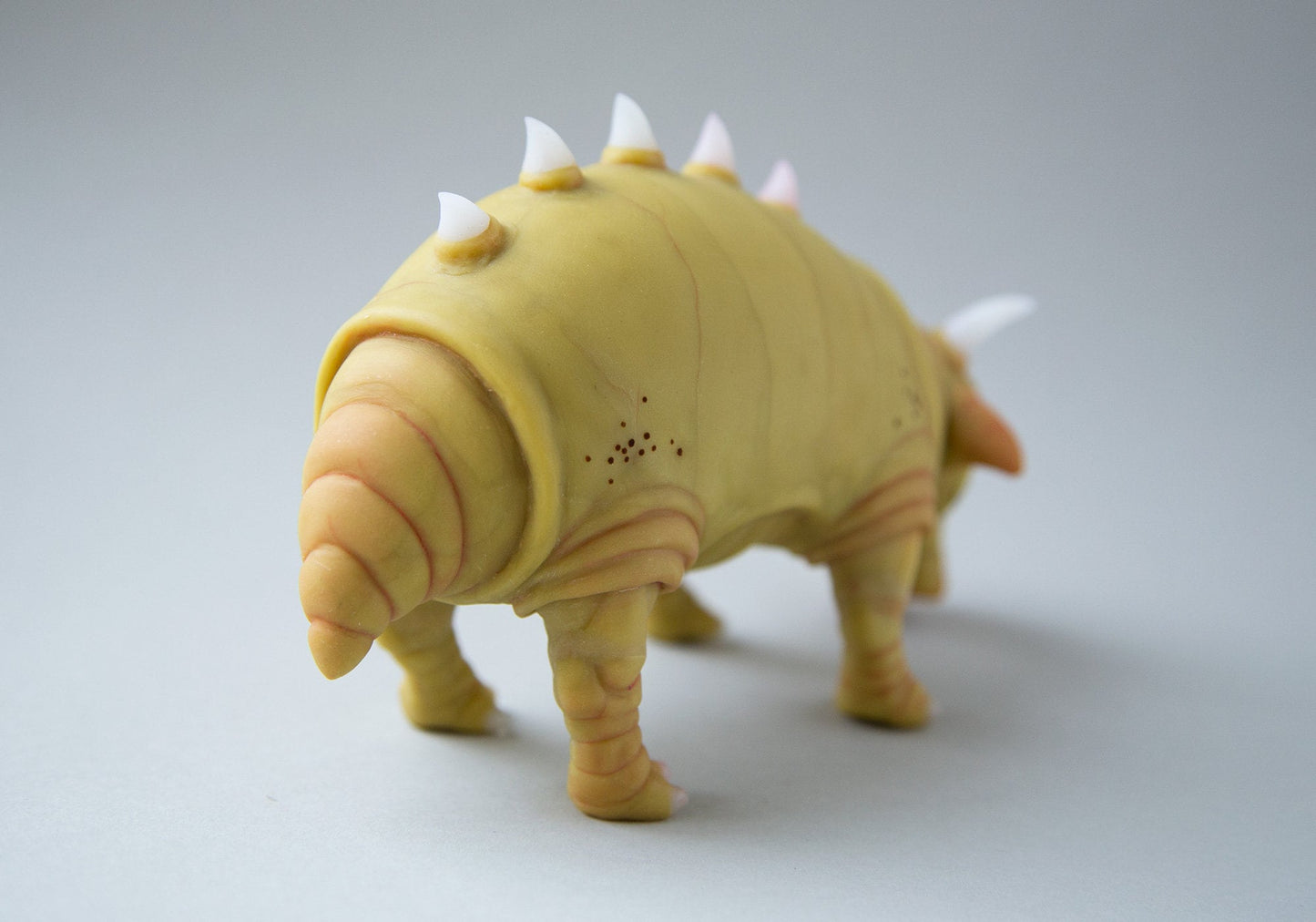 Fantastic planet alien lifeform figurine, imaginary warthog boaranimal doll polymer clay statue