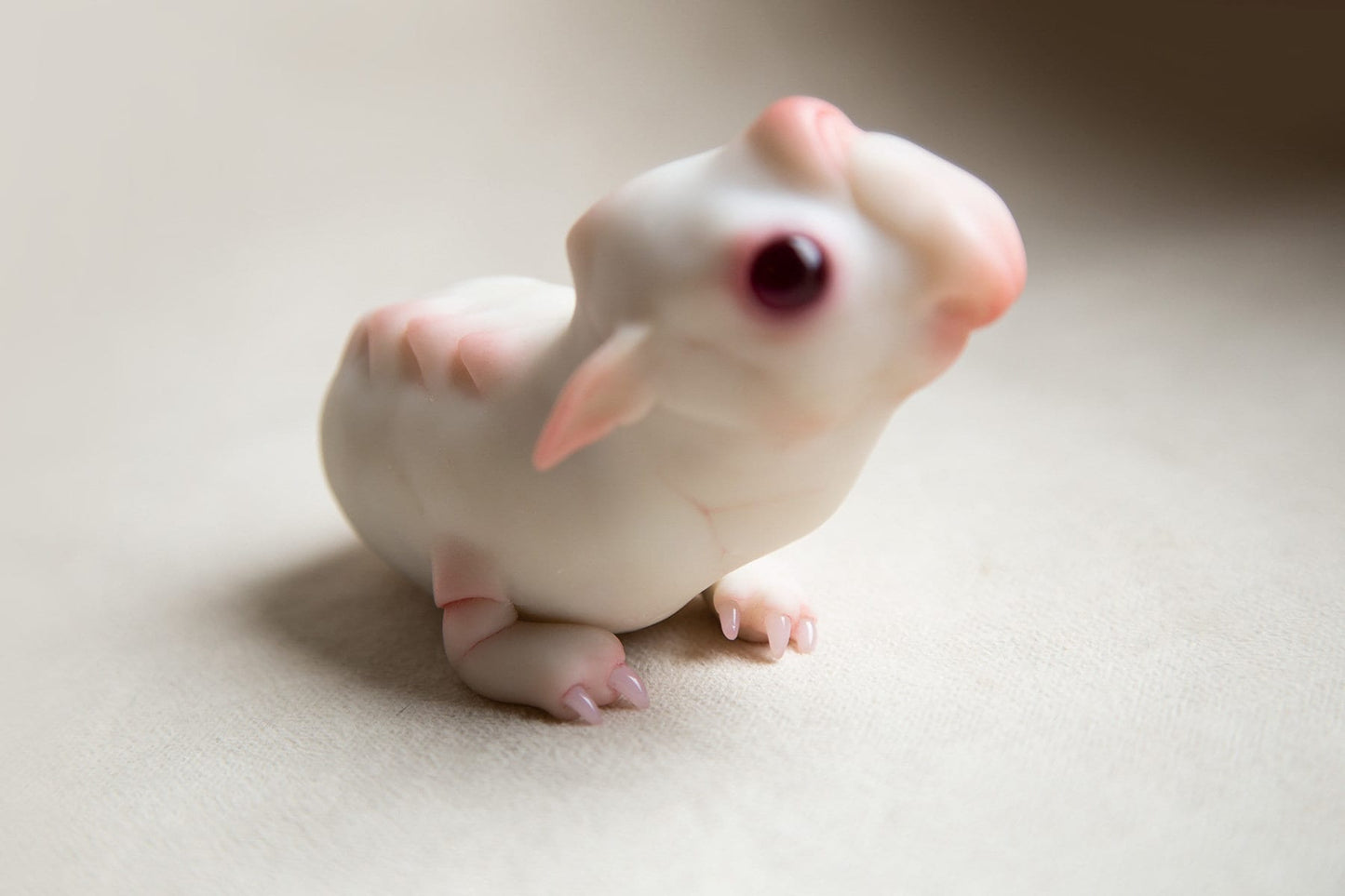 Baby alien guinea pig - hamster miniature, sculpture of alien mouse figurine doll