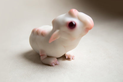 Baby alien guinea pig - hamster miniature, sculpture of alien mouse figurine doll