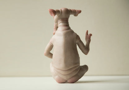 Pregnant Elephant Art Doll – Unique Handmade Fantasy Sculpture