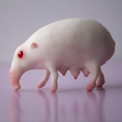 Fantasy Tapir pig mom figurine with twins baby tapir kids