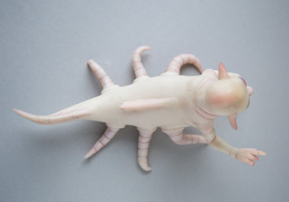 Alien deep sea creature, weird art doll creature of hybrid alien, fish and octopus, wise alien figurine sculpture