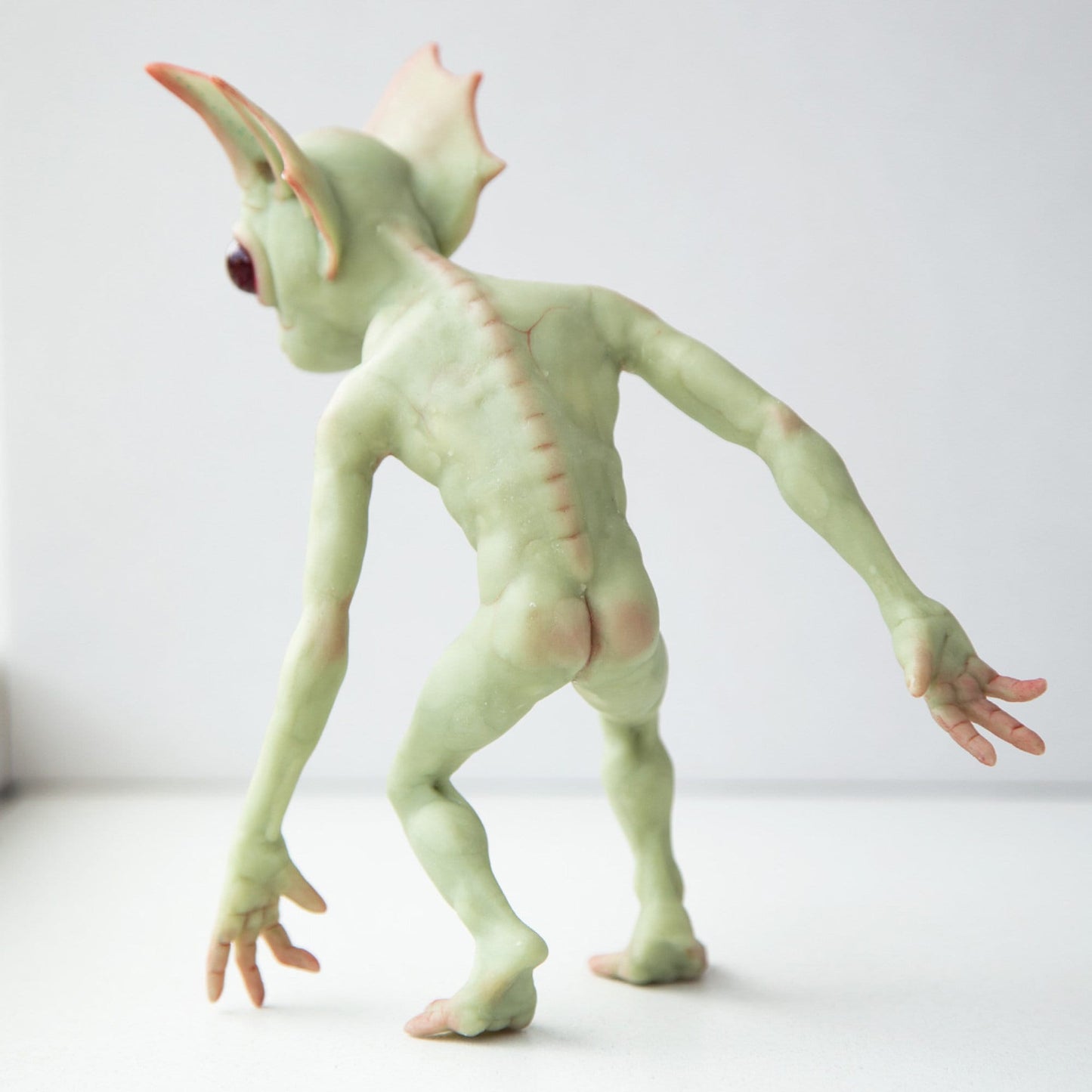 Hopkinsville Goblin of Kentucky, creepy cute weird green goblin doll, cryptid gift miniature