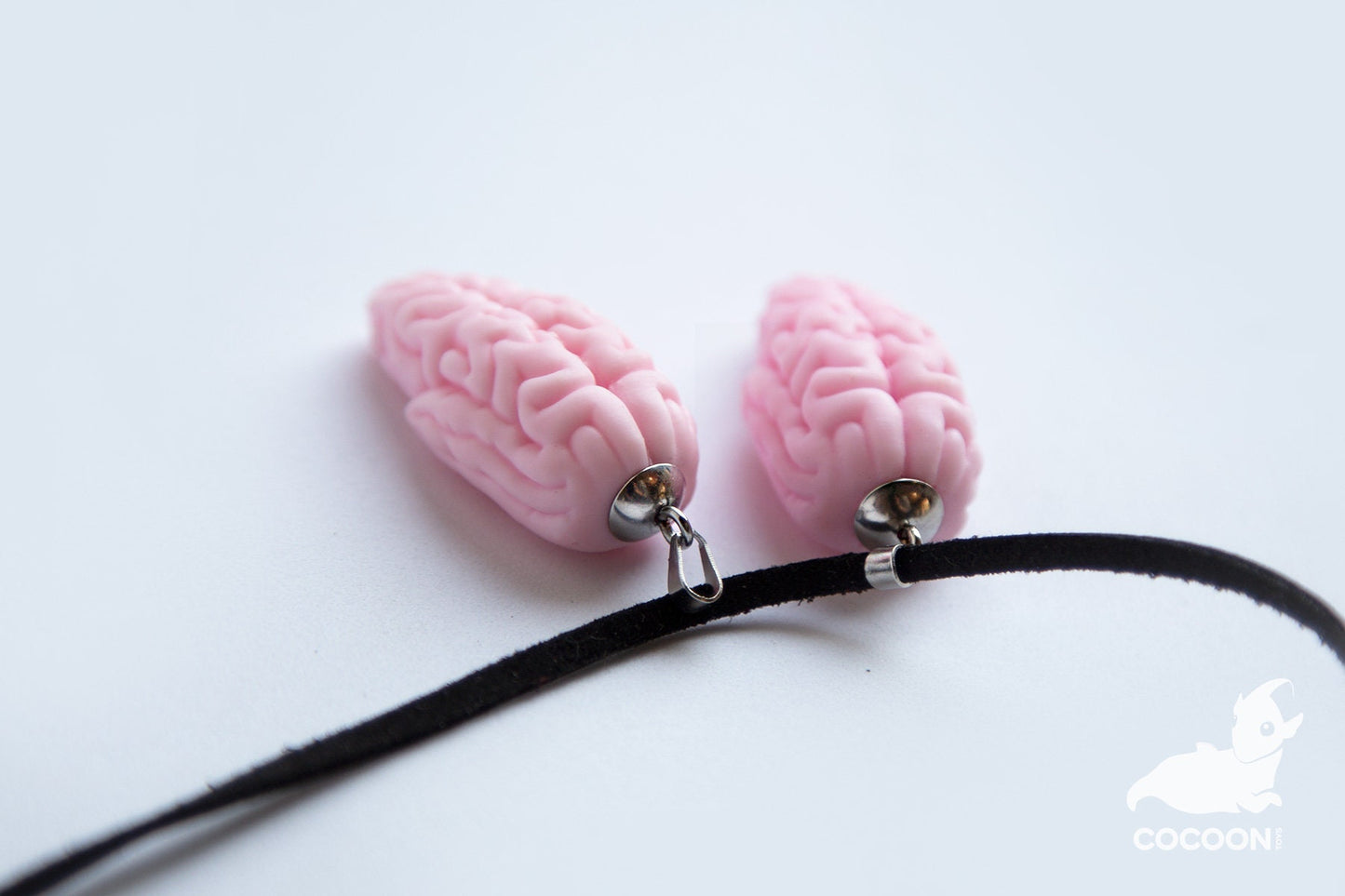 Weird alien brain pendant, mens alien jewelry necklace, brain gift