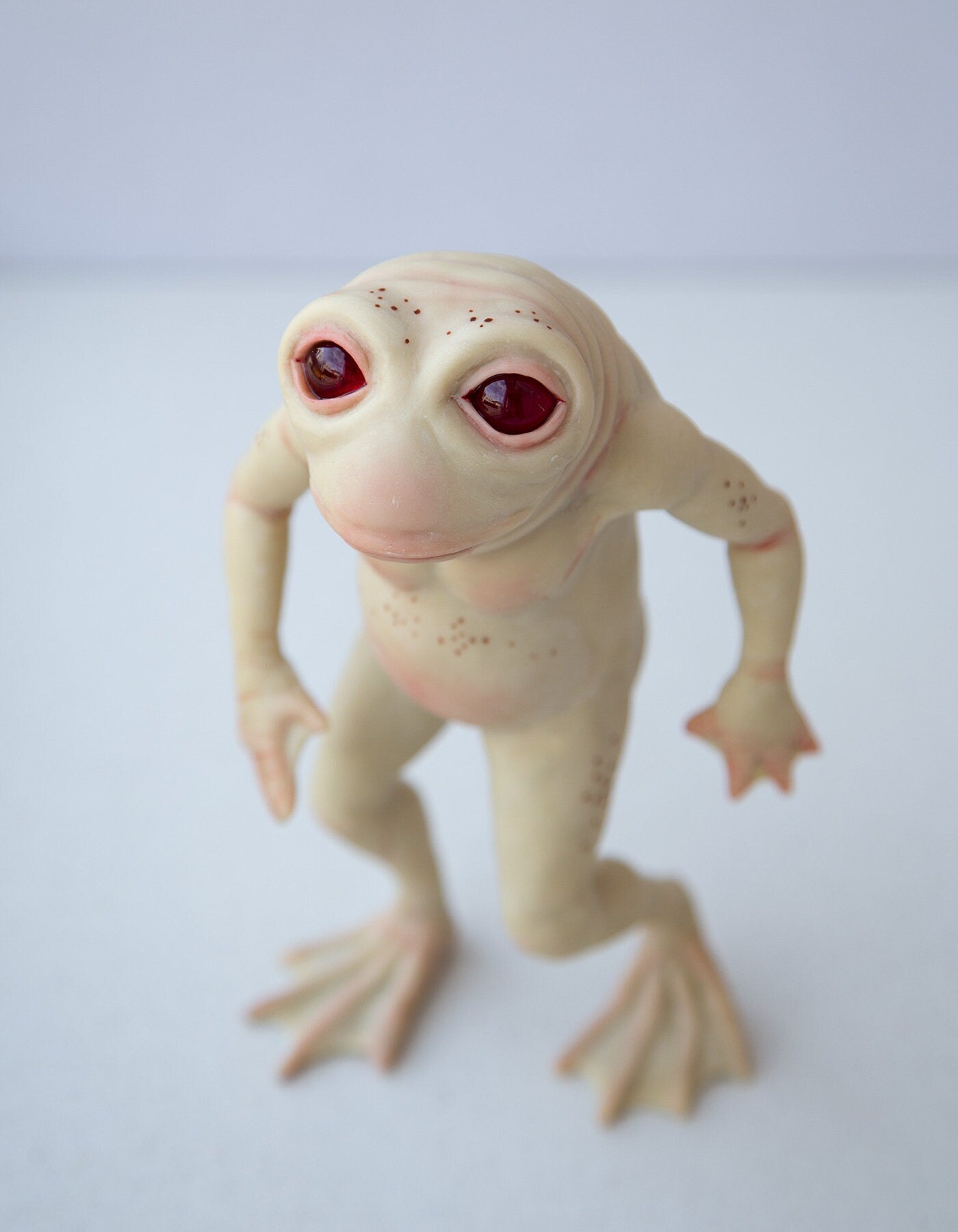 Loveland Frogman from State of Ohio, weird sculpture cryptid, mythical creature from Ohio state