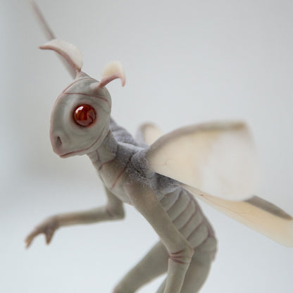 Mothman of West Vigrinia state! Weird and creepy sculpture of Mothman cryptid creature