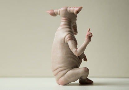 Pregnant Elephant Art Doll – Unique Handmade Fantasy Sculpture