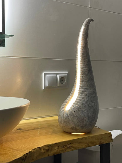 Organic Ceramic Floor Lamp – Handmade Sculptural LED Light for Wabi Sabi Interiors